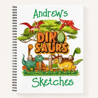 Kids Dinosaurs Sketch 