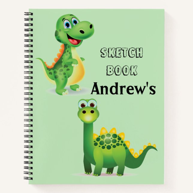 Kids Dinosaurs Sketch Notebook (Front)