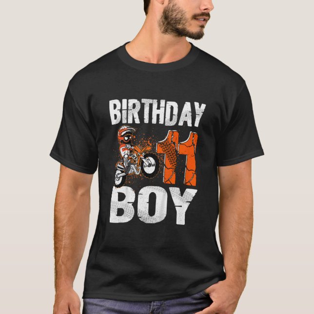 Kids Dirt Bike Rider 11 Years Old Motocross 11th B T-Shirt (Front)