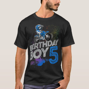 Kids Dirt Bike Rider 5 Years Old Motocross 5th Bir T-Shirt