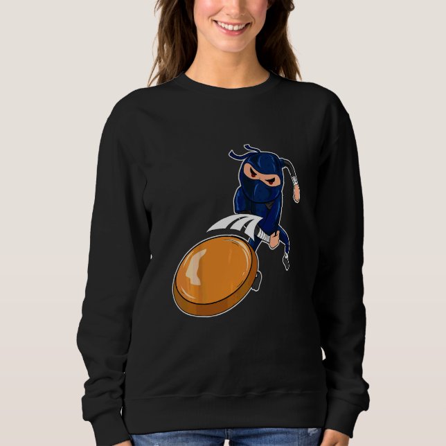 Kids Disc Golf Ninja Ultimate Frisbee Golfer Boy D Sweatshirt (Front)