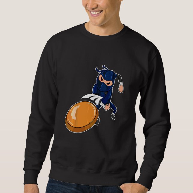 Kids Disc Golf Ninja Ultimate Frisbee Golfer Boy D Sweatshirt (Front)
