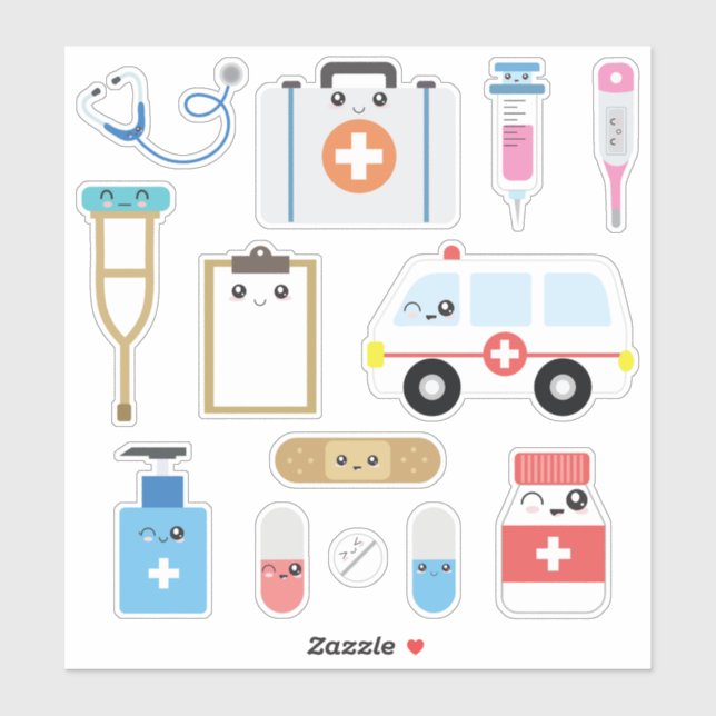 Kids Doctor Kit Sticker (Sheet)