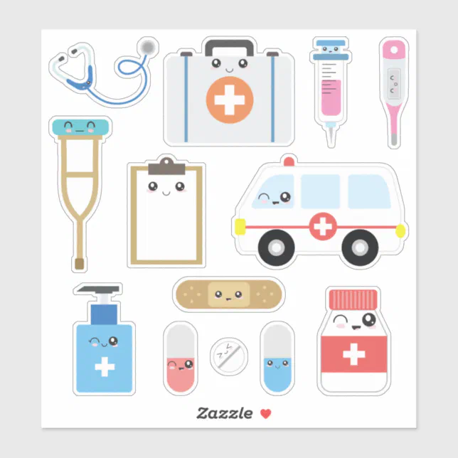Kids Doctor Kit Sticker | Zazzle
