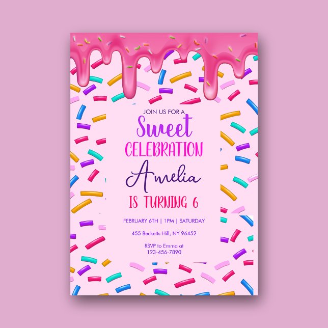 Kids Donut Birthday Party Invitation (Creator Uploaded)