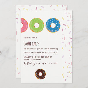 Kids Donut Party Invitation