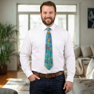 Kid's Drawing Memory Personalized Artwork Neck Tie