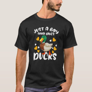 Kids Duck Just A Boy Who Loves Ducks Duck T-Shirt