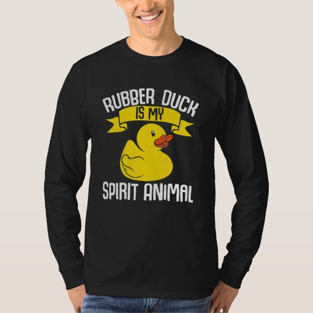 Kids  Ducks Rubber Duck Is My Spirit Animal Duck T-Shirt (Front)