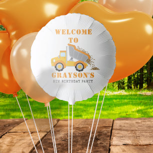 Kids Dump Truck Construction Theme Birthday Balloon