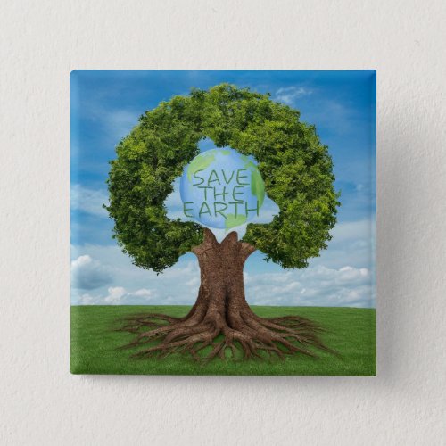 Kids Earth Day Save The Earth Button
