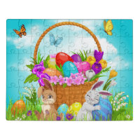 Kids Easter Bunnies Jigsaw Puzzle