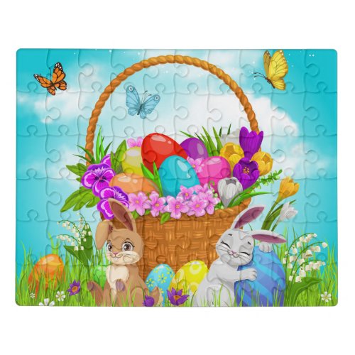 Kids Easter Bunnies Jigsaw Puzzle