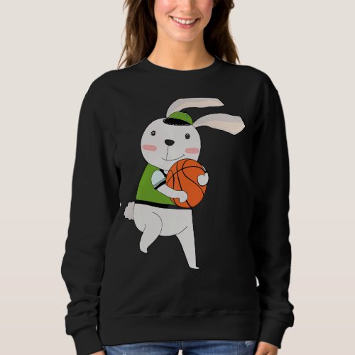Kids Easter Day Egg Hunt Bunny Dunk Slam Basketbal Sweatshirt