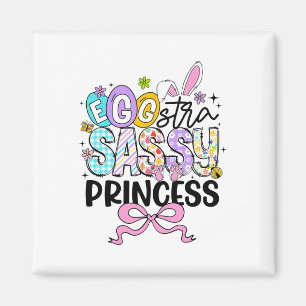 Kids Easter Day Egg-stra Sy Princess Girl Rabbit E Magnet
