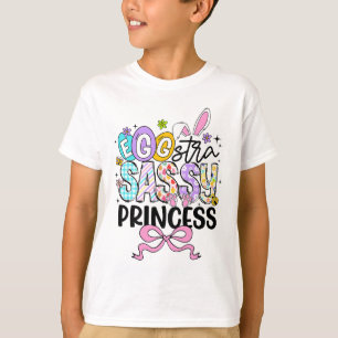 Kids Easter Day Egg-stra Sy Princess Girl Rabbit E T-Shirt