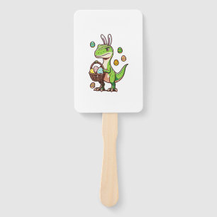Kids Easter Dinosaur Trex Egg Hunting Boys Kids To Hand Fan