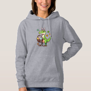 Kids Easter Dinosaur Trex Egg Hunting Boys Kids To Hoodie
