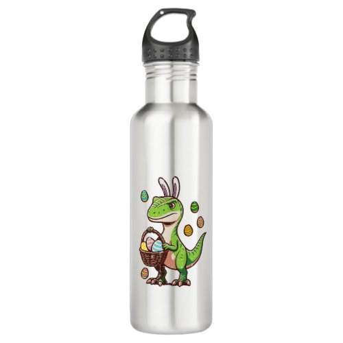Kids Easter Dinosaur Trex Egg Hunting Boys Kids To Stainless Steel Water Bottle