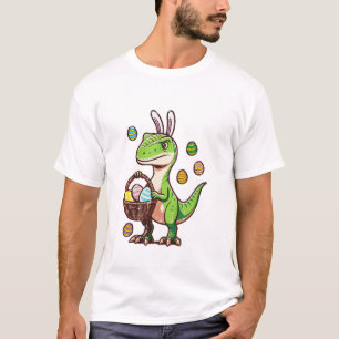 Kids Easter Dinosaur Trex Egg Hunting Boys Kids To T-Shirt