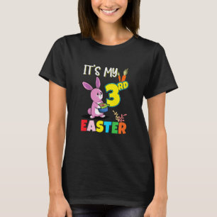Kids Easter Egg Hunt 3rd Birthday Cute Easter Bunn T-Shirt