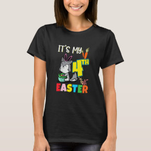 Kids Easter Egg Hunt 4th Birthday Cute Easter Husk T-Shirt