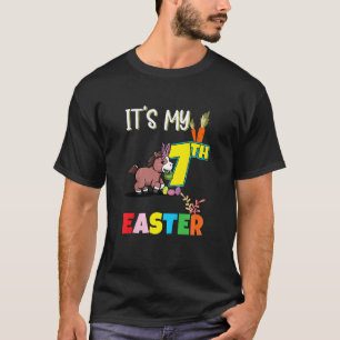 Kids Easter Egg Hunt 7th Birthday Cute Easter Hors T-Shirt