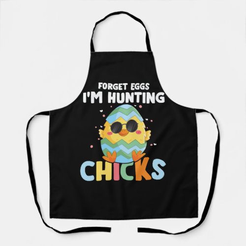 Kids Easter Forget Eggs Im Hunting Chicks Sunglass Apron
