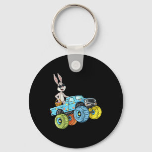 Kids Easter Rabbit Riding Monster Truck Fun Boys G Keychain