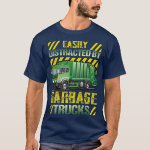 Kids Easy Distracted by Garbage Trucks T-Shirt