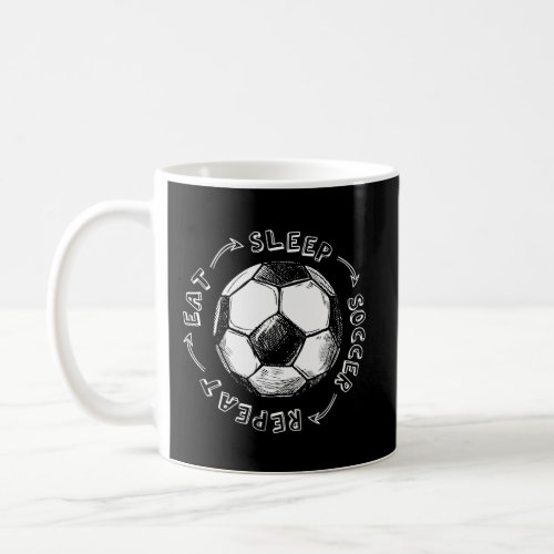 Kids Eat Sleep Soccer Repeat Gift Funny Boys Youth Coffee Mug