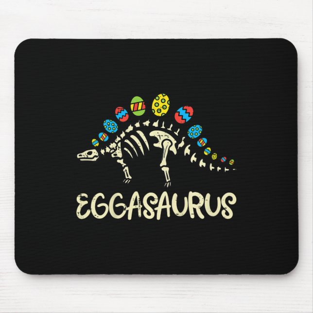 Kids Eggasaurus Easter Stegosaurus Dinosaur Boys K Mouse Pad (Front)