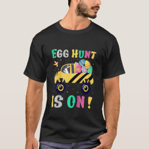 Kids Eggs Cavator Happy Easter  Excavator Hunting  T-Shirt