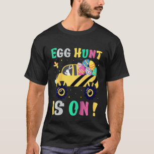 Kids Eggs Cavator Happy Easter Excavator Hunting T-Shirt