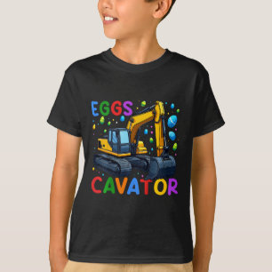 Kids Eggscavator Bunny Excavator Egg Hunting Toddl T-Shirt