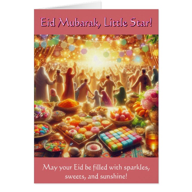 Kids Eid Card – Eid Mubarak Little Star (Front)