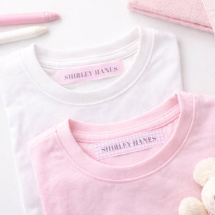 Kids   Elderly Parent Blush Pink Clothing Labels