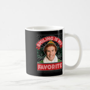 Kids Elf Buddy Smiling Is My Favorite Christmas Coffee Mug