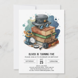 Kids Enchanted Detective Birthday Invitation