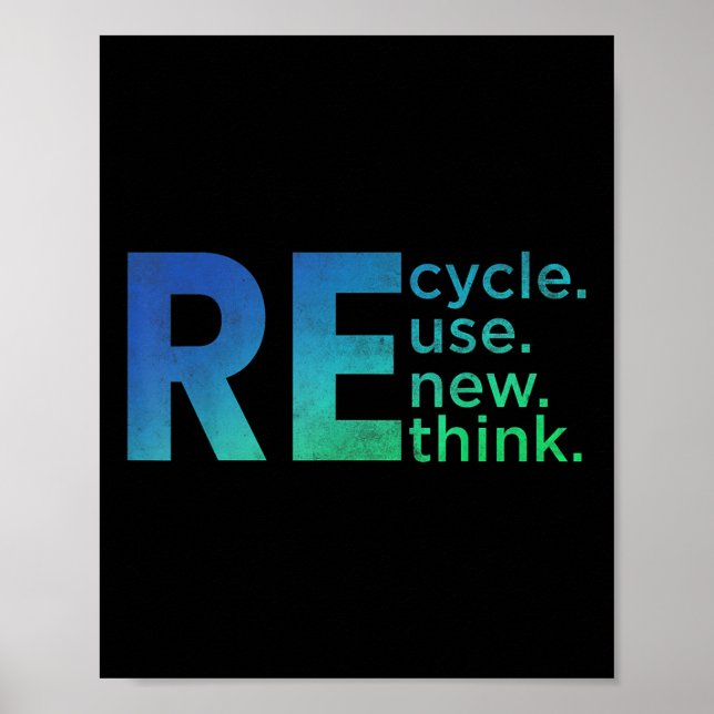 Kids Environmental Activism - Recycle Reuse Renew  Poster (Front)
