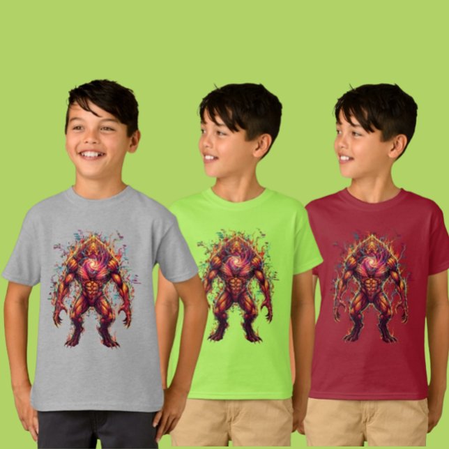 Kids Epic Fiery Monster Graffiti Apparel Piece T-Shirt (Creator Uploaded)
