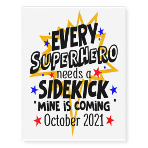 Kids Every Superhero Needs A Sidekick October Gift Temporary Tattoos