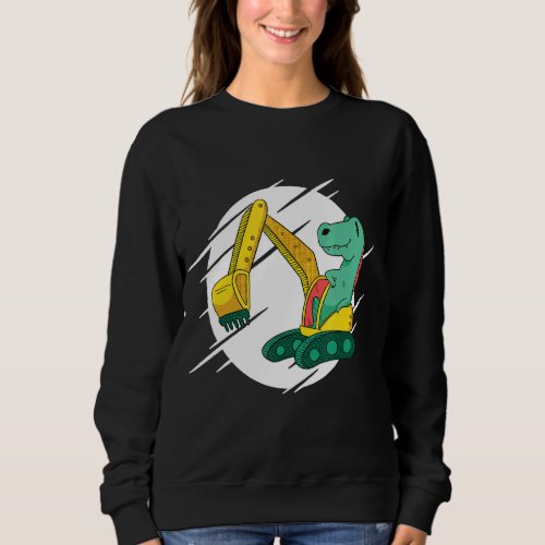 Kids Excavator Dinosaur Sweatshirt