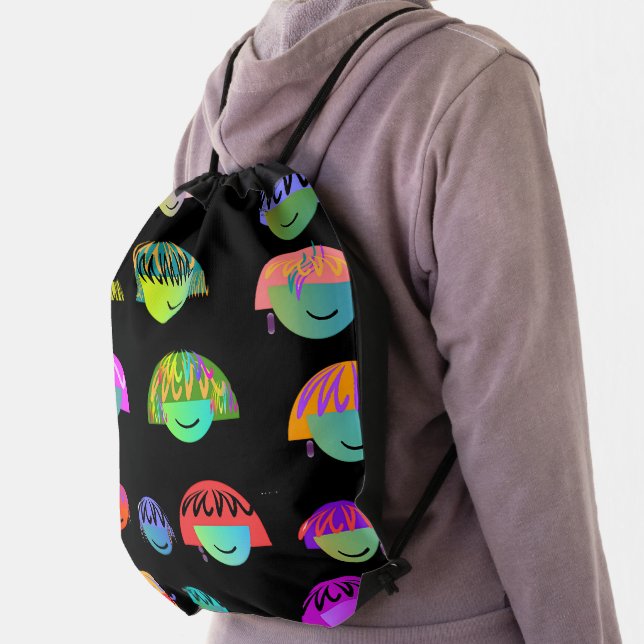 Kids Faces  Drawstring Bag (Insitu)