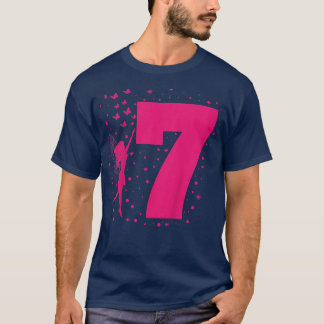 Kids Fairy Birthday Age 7 Seven years Old Girls Pa T-Shirt