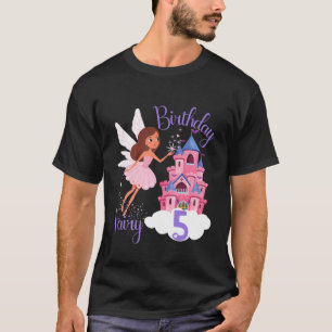 Kids Fairy Birthday Party 5 Years Old Fairy Birthd T-Shirt