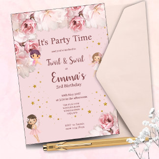 Kids Fairy Themed Party Invitation