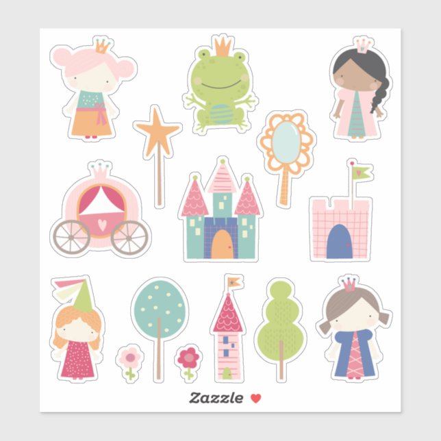 Kids Fairytale Princesses Sticker (Sheet)