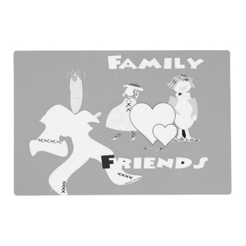 Kids Family And Friends Activity Coloring  Placemat