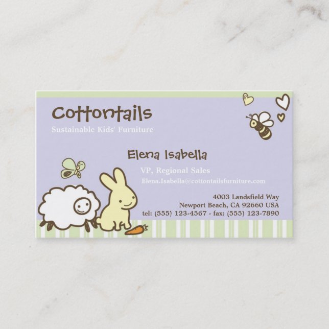 Kids & Family Card with Cute Animals (Front)